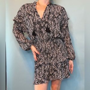 NWT Aqua Vneck Smocked Chiffon Dress